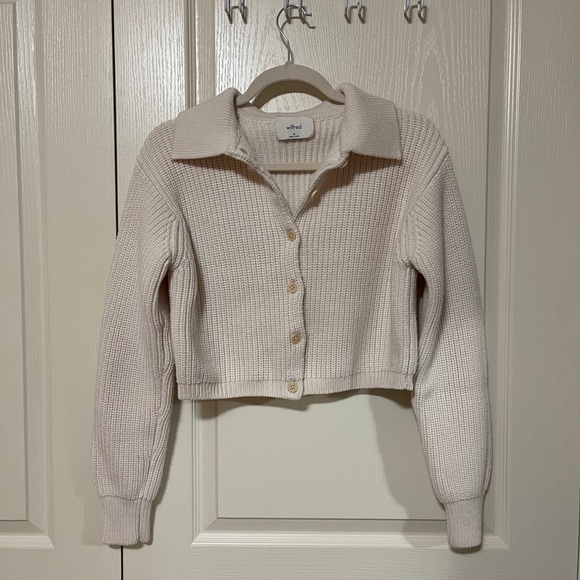 Wilfred Sweaters - Wilfred Cream Knit Cardigan